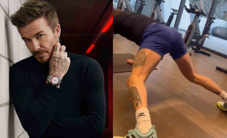 Victoria Beckham deleita a sus fans con sensual video de David entrenando