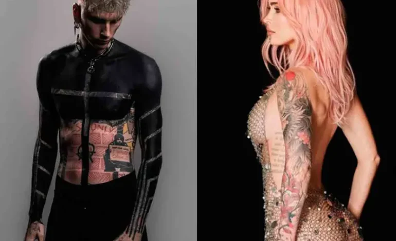 Machine Gun Kelly, novio de Megan Fox presume impactante tatuaje que cubre gran parte de su cuerpo