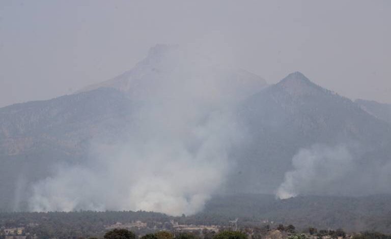 Dos incendios forestales en Puebla aún se mantienen activos